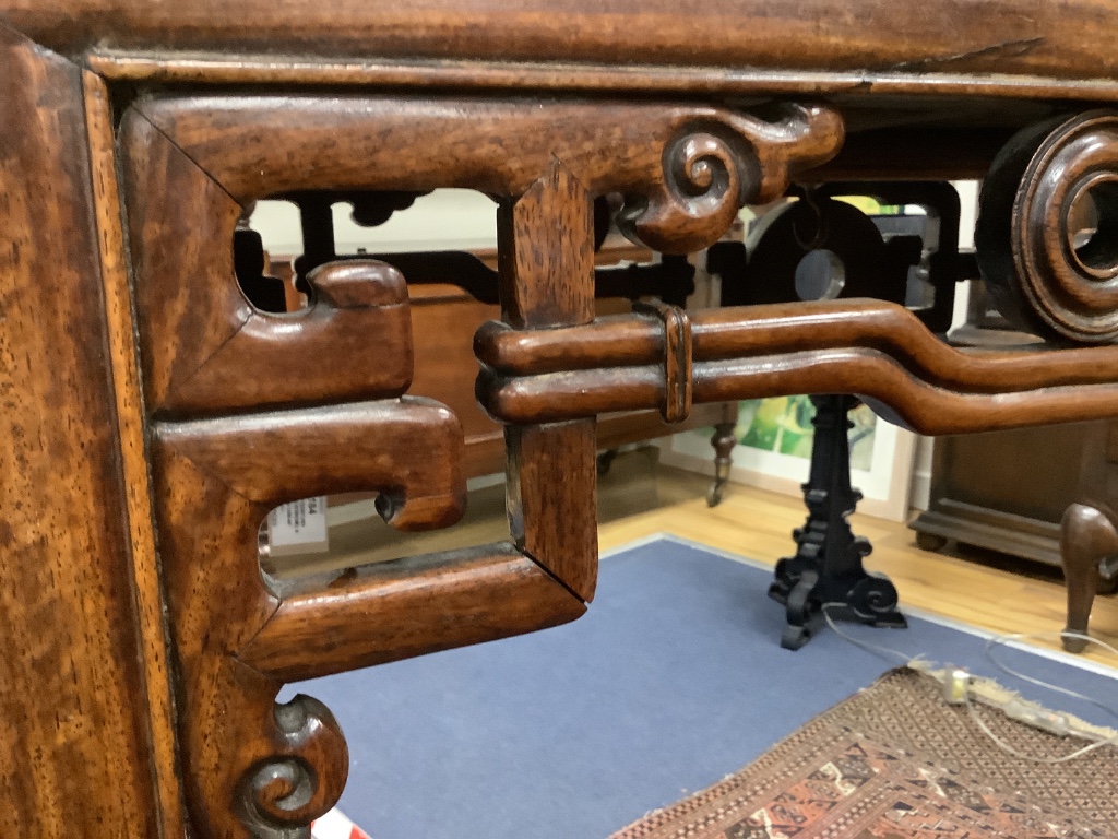 A 19th century Chinese hongmu altar table, width 94cm, depth 43cm, height 83cm